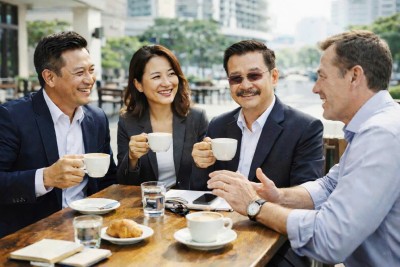 8 lý do doanh nhân thích uống cà phê vào buổi sáng với bạn bè