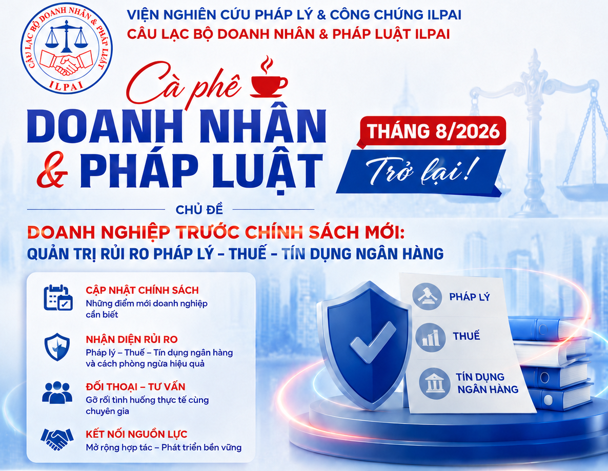 Cà phê Doanh nhân & Pháp luật tháng 8/2026 trở lại